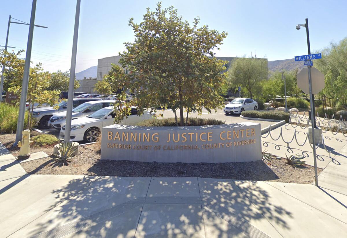 Exterior of Banning Justice Center.