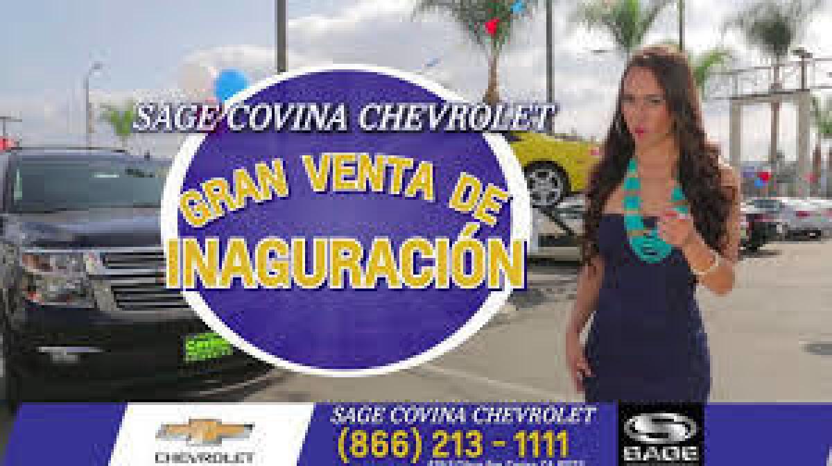 TV ad for Sage Covina Chevrolet, one of several Sage dealerships accused of deceiving customers.