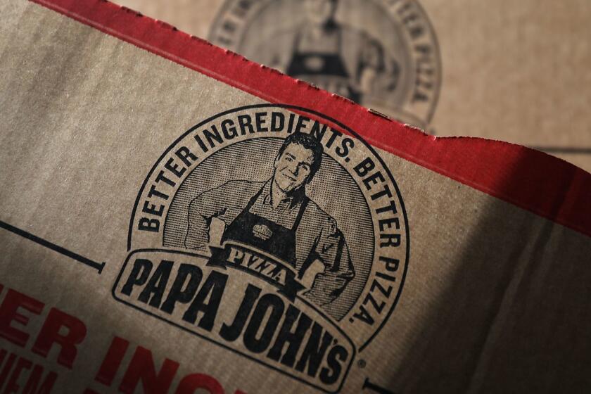MIAMI, FL - JULY 11: In this photo illustration, a Papa John's pizza box is seen on July 11, 2018 in Miami, Florida. The founder of Papa John's pizza, John Schnatter, apologized Wednesday for using the N-word on a conference call in May. (Photo illustration by Joe Raedle/Getty Images) ** OUTS - ELSENT, FPG, CM - OUTS * NM, PH, VA if sourced by CT, LA or MoD **