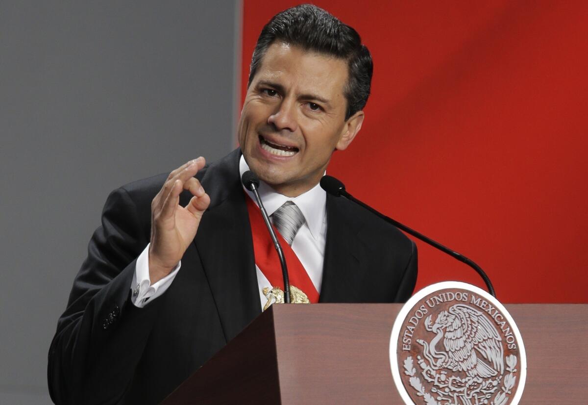 Mexico's President Enrique Peña Nieto fired Humberto Benitez Treviño head of the consumer protection agency.