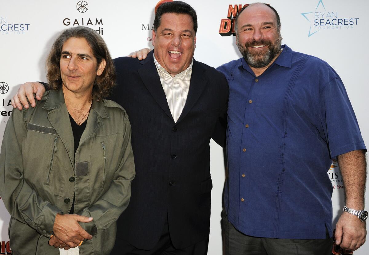 Michael Imperioli, left, Steve Schirripa and James Gandolfini at the L.A. premiere of "Nicky Deuce."
