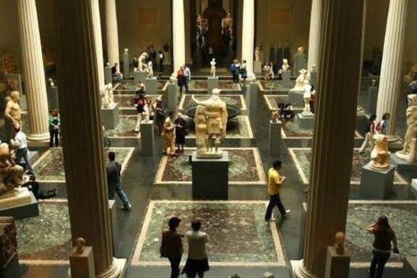 A view of the Greek and Roman classical art galleries at the Metropolitan Museum of Art in New York.