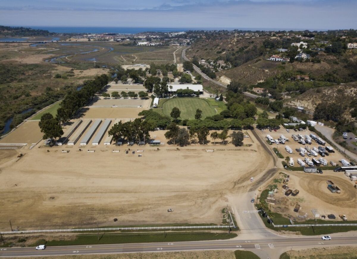 The Del Mar Horsepark will suspend shows and boarding in 2021.
