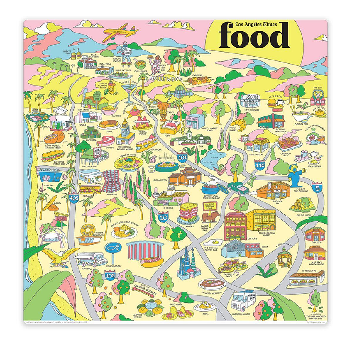 Los Angeles Times Food map
