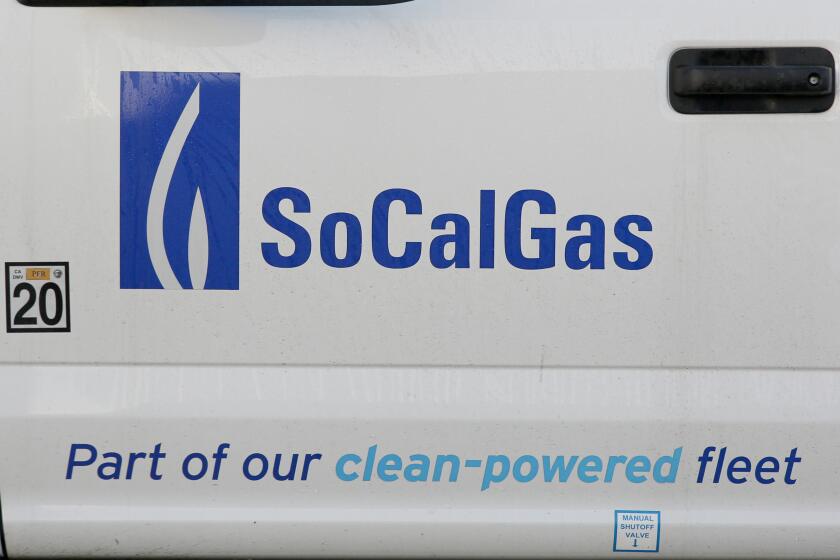 SoCal Gas Company truck on the 11600 block of Panay St. in Cypress, CA., on Friday, Jan. 6, 2023.