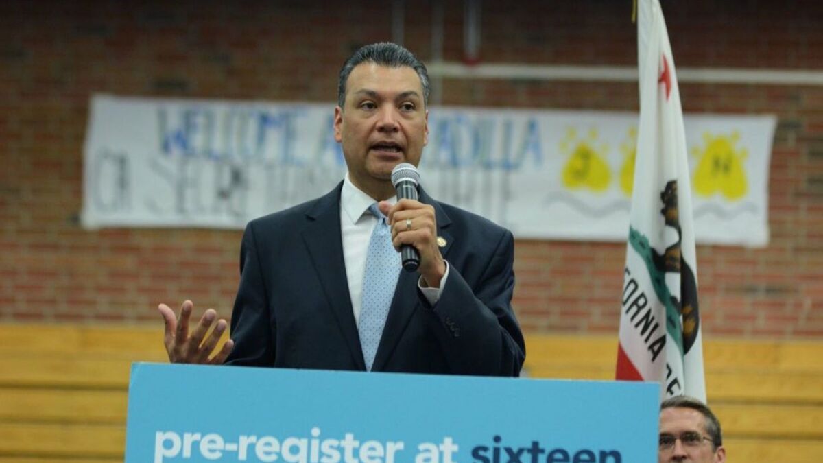 California Secretary of State Alex Padilla says he operates "under the assumption that hacking is actually happening" in California.