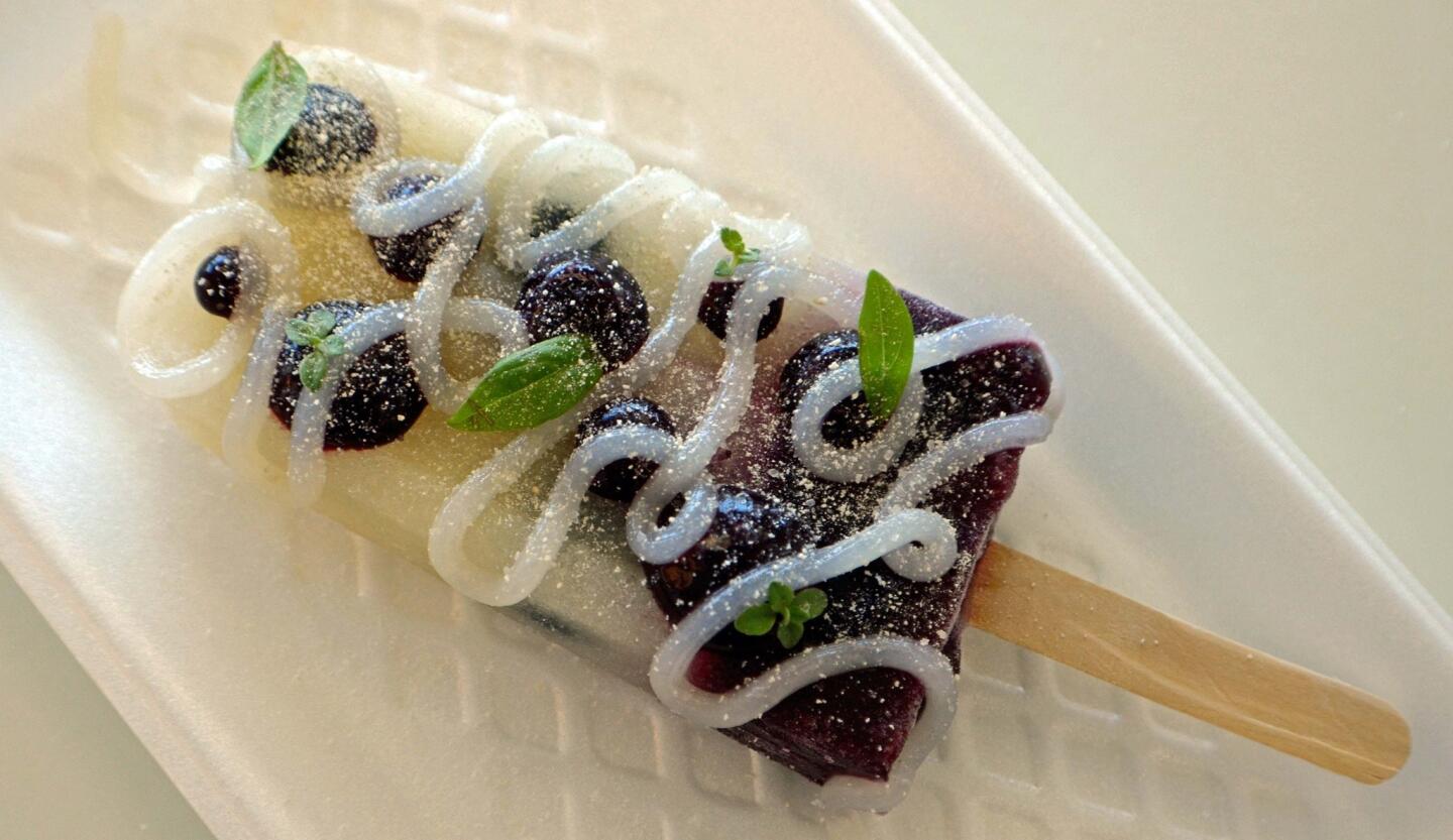 Blueberry and Korean pear pop with Calpico gel.