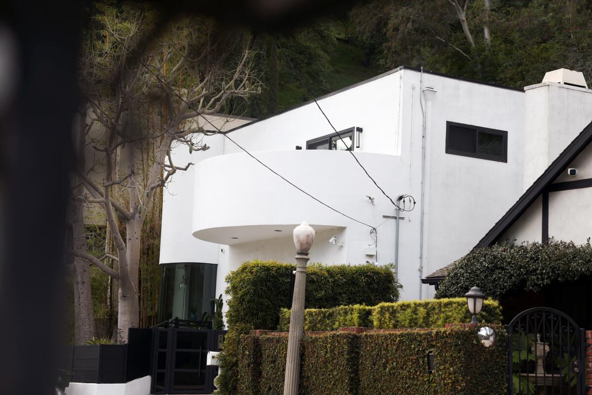 The home where a man overdosed on fentanyl is seen in Beverly Hills on Wednesday, Feb. 23, 2022 in Los Angeles, CA. 