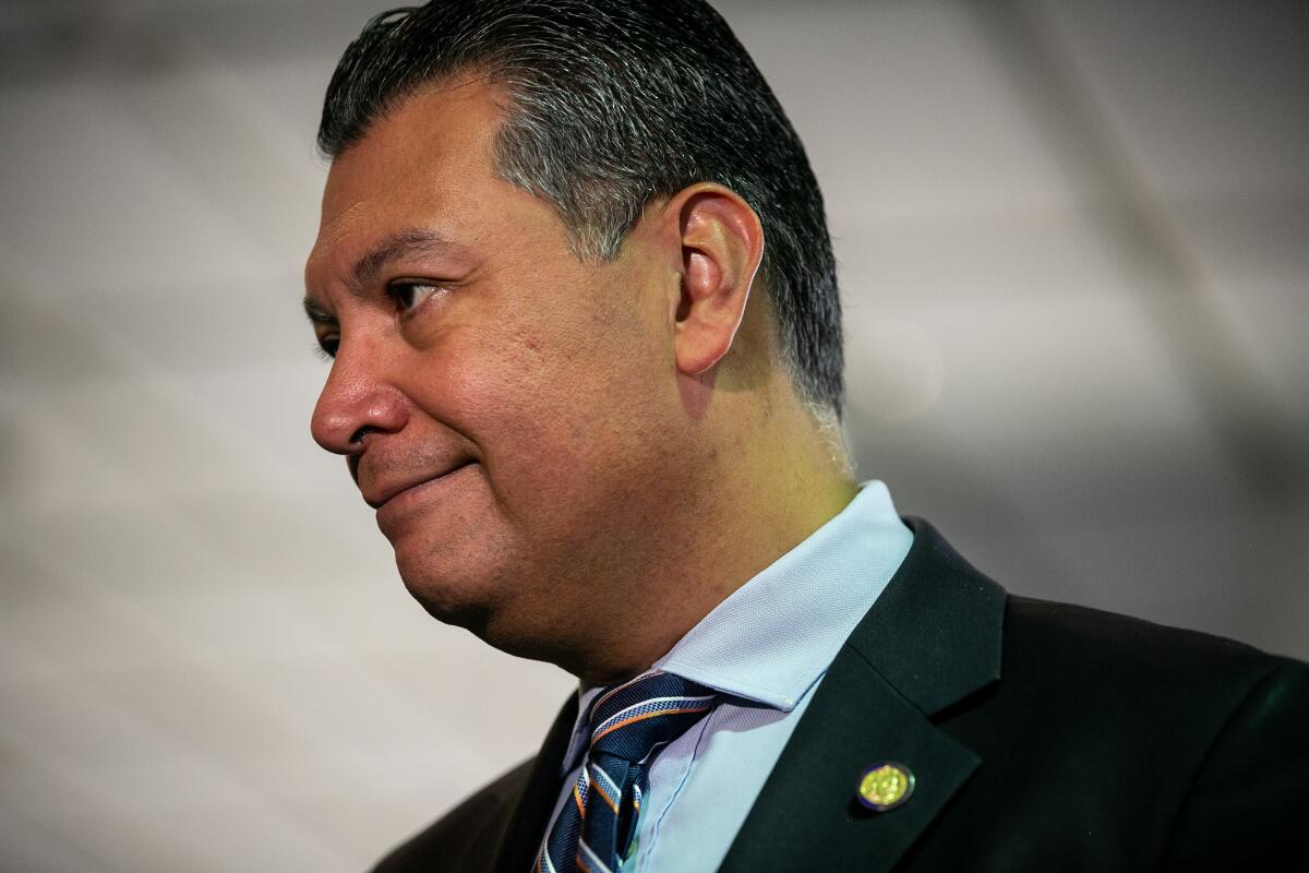 Alex Padilla of California was sworn in as California's first Latino U.S. senator.