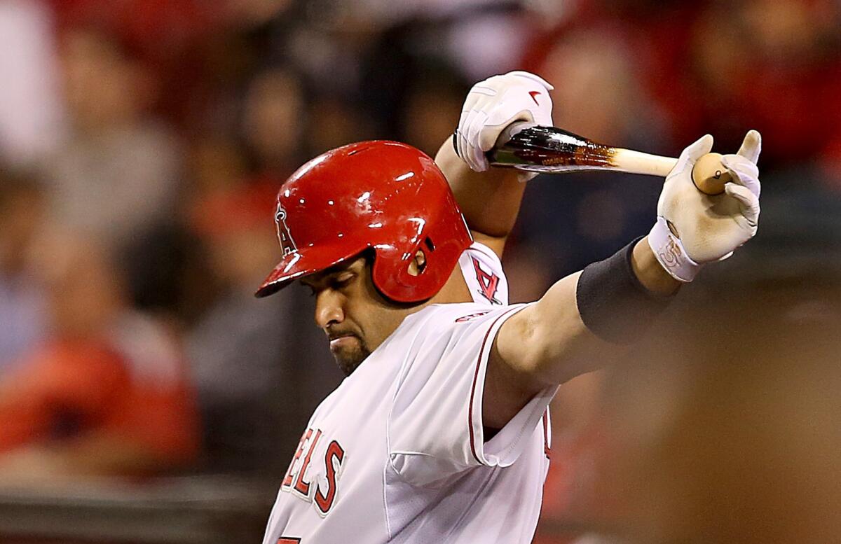 Albert Pujols was to receive his first day off this season Thursday as the Angels faced the Mariners in Seattle.