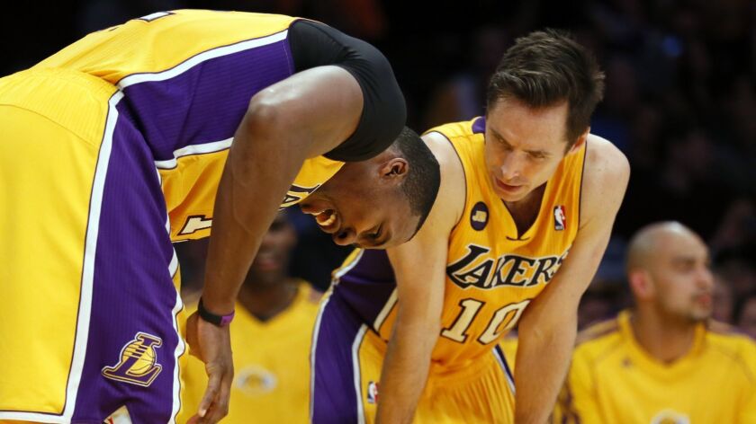 Dwight Howard and Steve Nash spent as much time in pain as on the court during their Lakers' tenure.