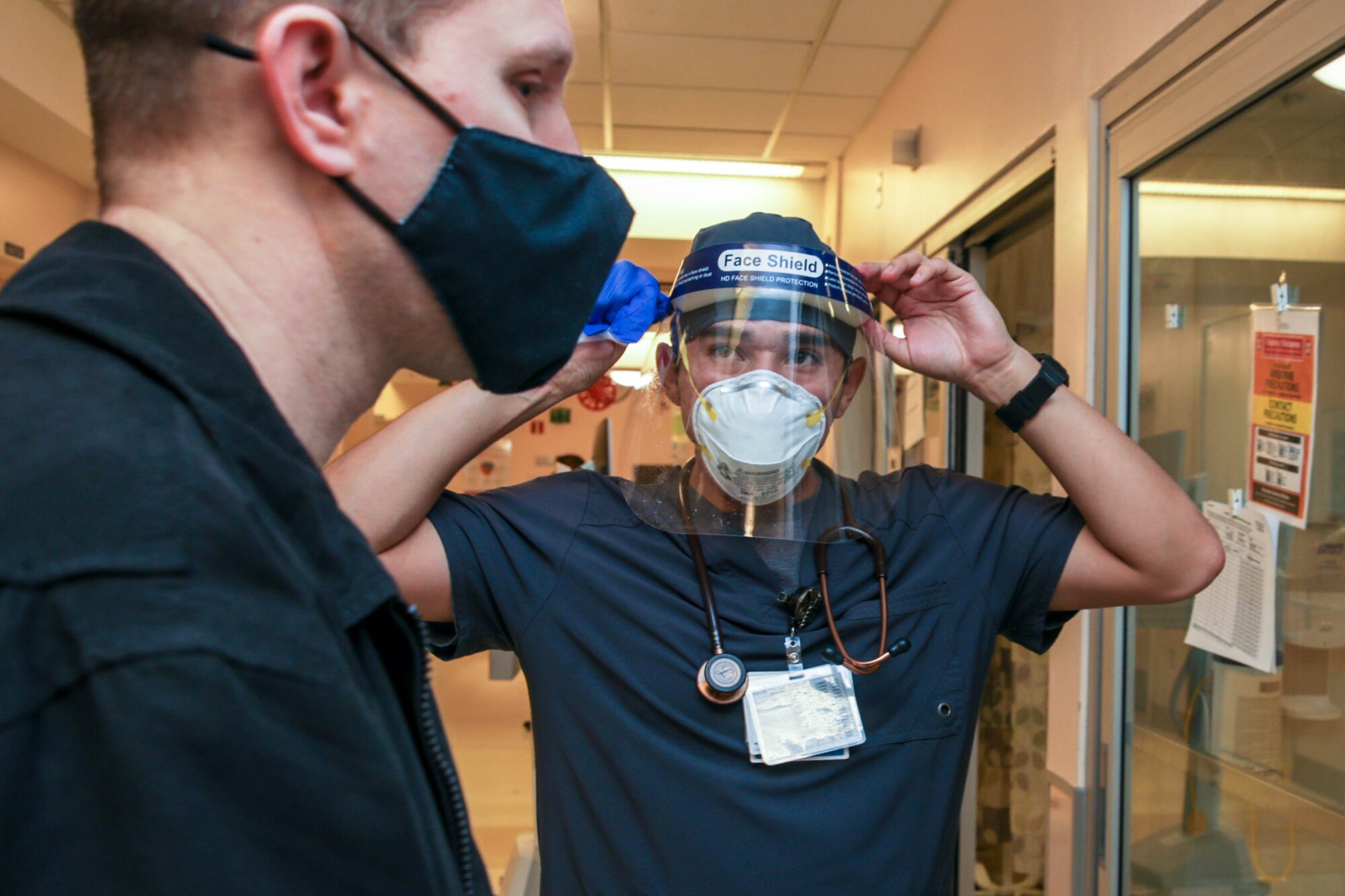 Nurses Brian Stevenson, left, and Ricky Miranda.