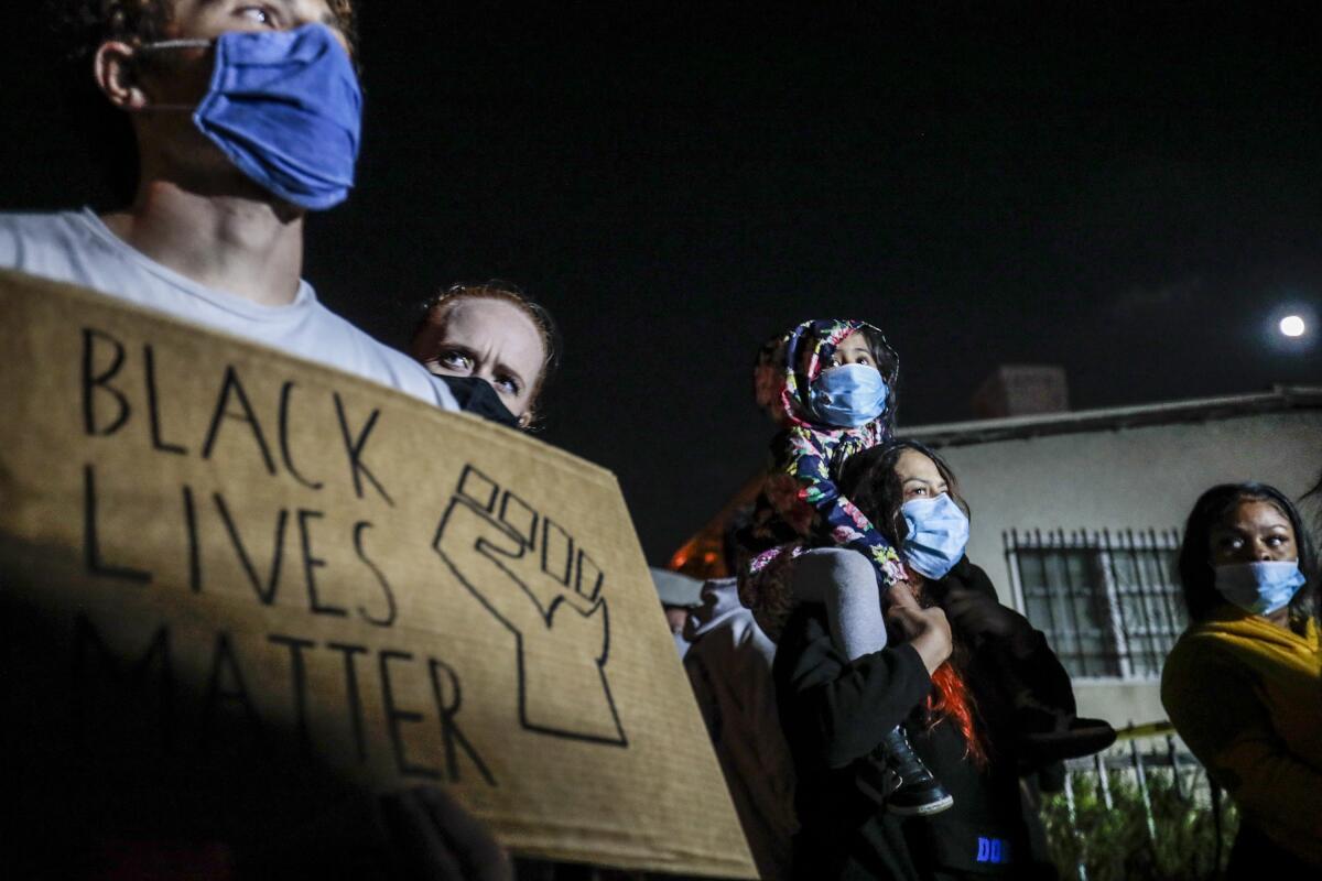Protesters in South L.A.