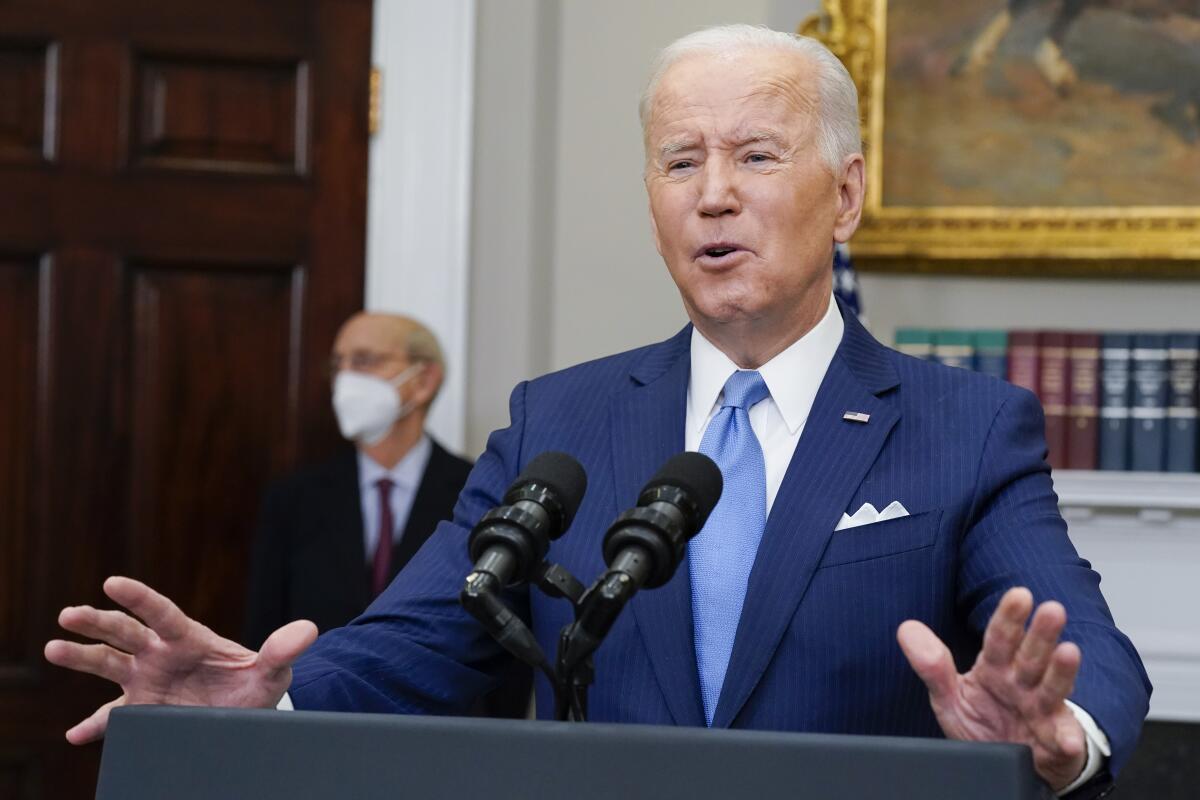 El presidente Joe Biden pronuncia un discurso durante un evento en la Casa Blanca