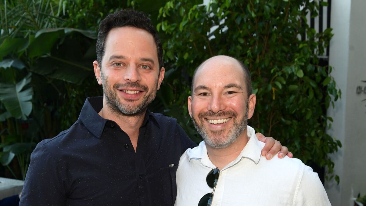 "Big Mouth" co-creators Nick Kroll, left, and Andrew Goldberg at a July 2018 Netflix event.