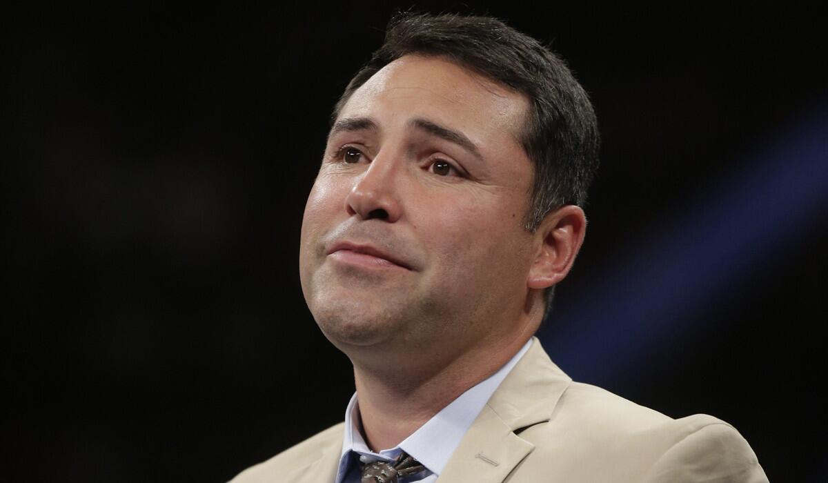 Oscar De La Hoya is seen in 2014.