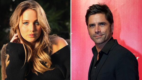 Jennifer Lawrence ogles an 'oblivious' John Stamos