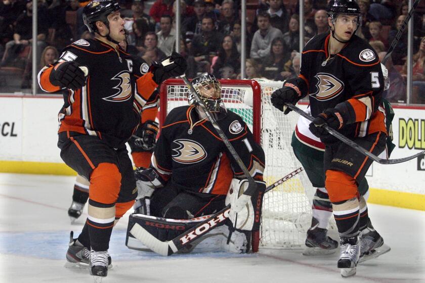 Ducks defenseman Luca Sbisa missed the first 15 games of the season because of an ankle injury.