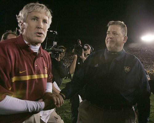 Charlie Weis and Pete Carroll