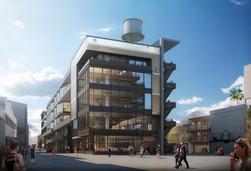 A rendering of the planned expansion at Sunset Gower Studios in Hollywood.