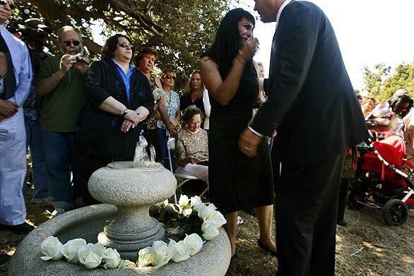 A memorial was held Saturday on the first anniversary of the Metrolink crash in Chatsworth. Relatives and friends of the victims, as well as rescue and law enforcement personnel, attended the ceremony at Stoney Point Park. Flowers, representing each of the 25 victims, were placed in a ceremonial fountain.