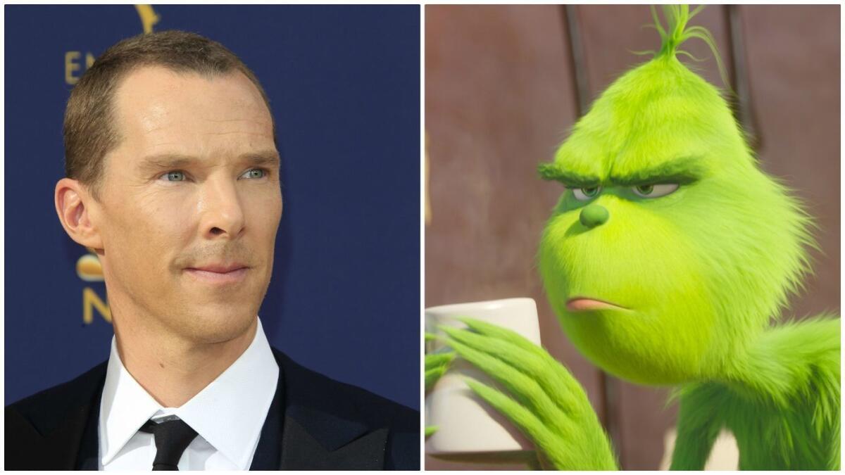 Benedict Cumberbatch, y como el Grinch.