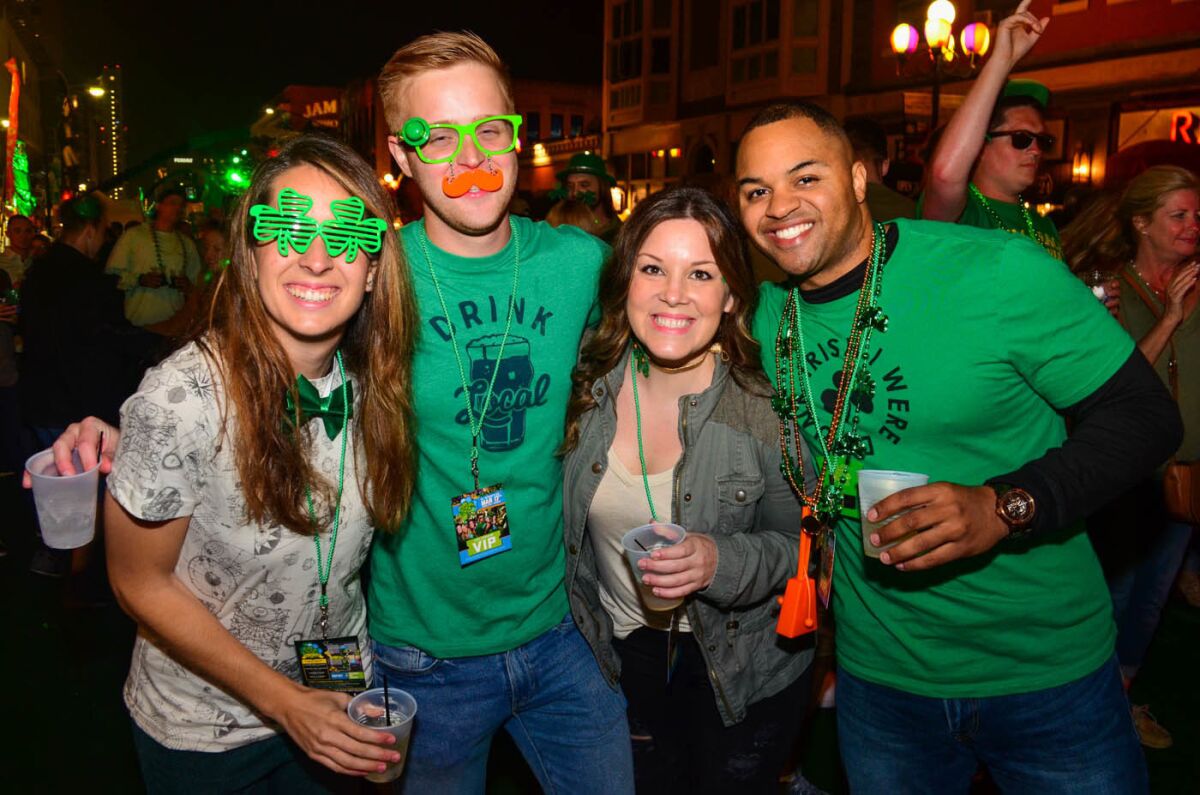 Green was key during this year's shamROCK in the Gaslamp on Friday, March 17, 2017. (Allissa Smith)