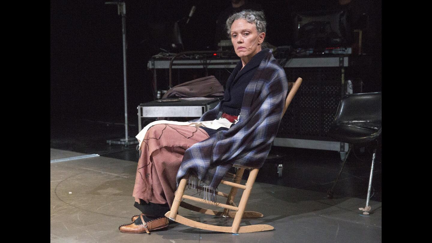 The Wooster Group's Kate Valk plays Rose in "The Room" by Harold Pinter at REDCAT in Los Angeles on Feb. 3, 2016.