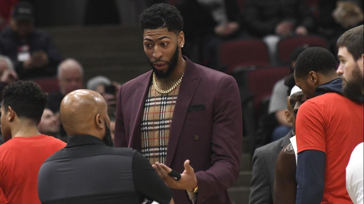 Pelicans forward Anthony Davis has been cleared to play after recovering from a finger injury, although he was held out of the game in Chicago on Wednesday.