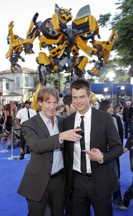 Director Michael Bay and Josh Duhamel