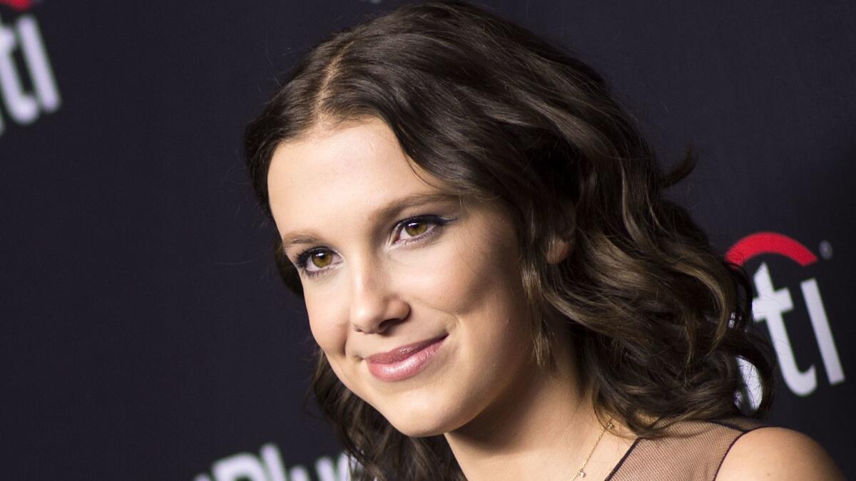 Actress Millie Bobby Brown attends The 2018 PaleyFest screening of Netflix's "Stranger Things" at the Dolby Theater on March 25, 2018, in Hollywood, California.