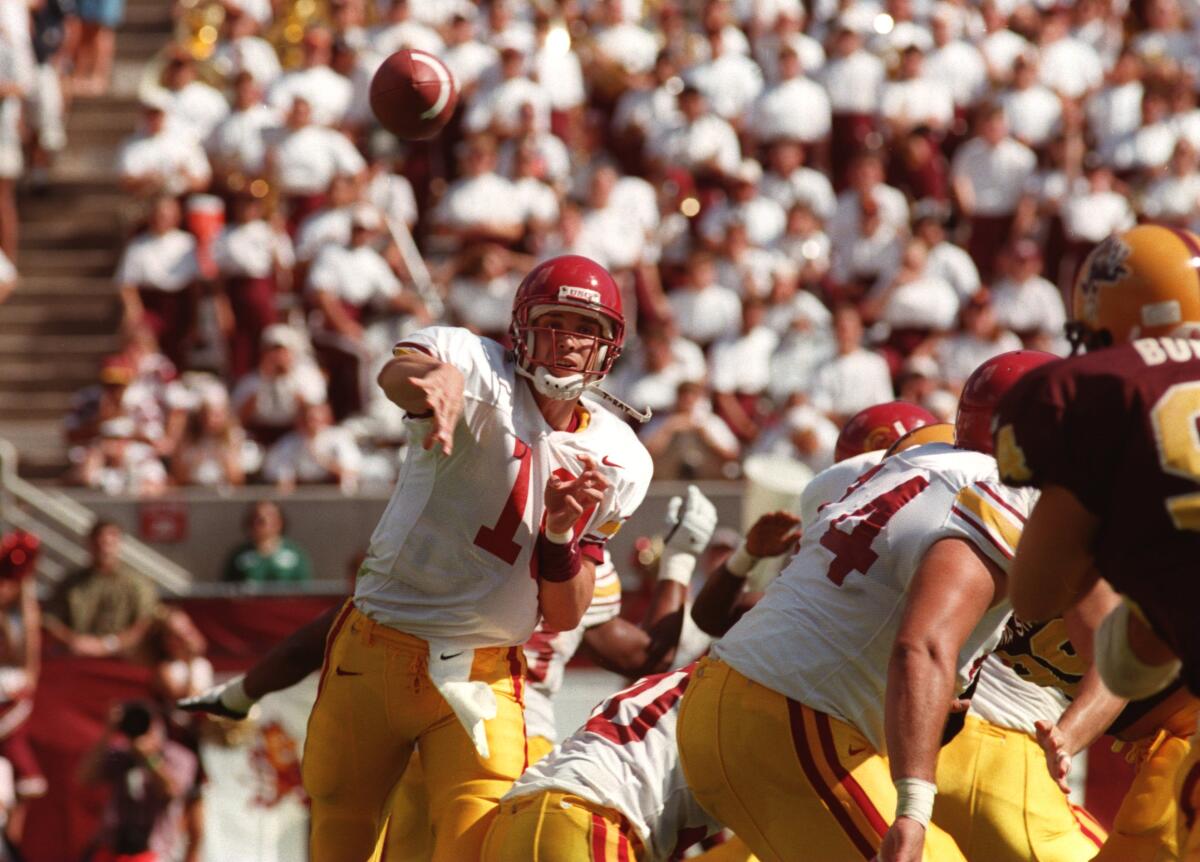 USC quarterback Brad Otton throws a pass during the Trojans' 48-35 double overtime loss to Arizona State.