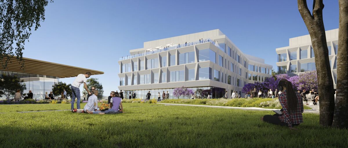 Torrey View, a new life science complex under construction on El Camino Real and Carmel Mountain Road in Torrey Hills.