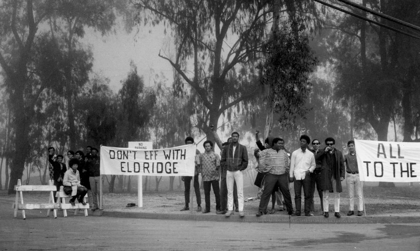 Nov. 22, 1968: Students at UCSD protest a ruling against a UC Berkeley course taught by Black Panther leader Eldridge Cleaver