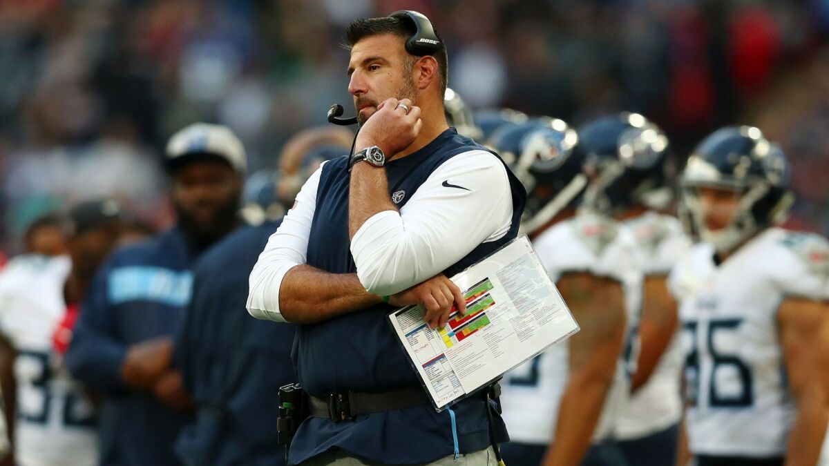 Mike Vrabel and the Tennessee Titans lost a close one to the Chargers in London.