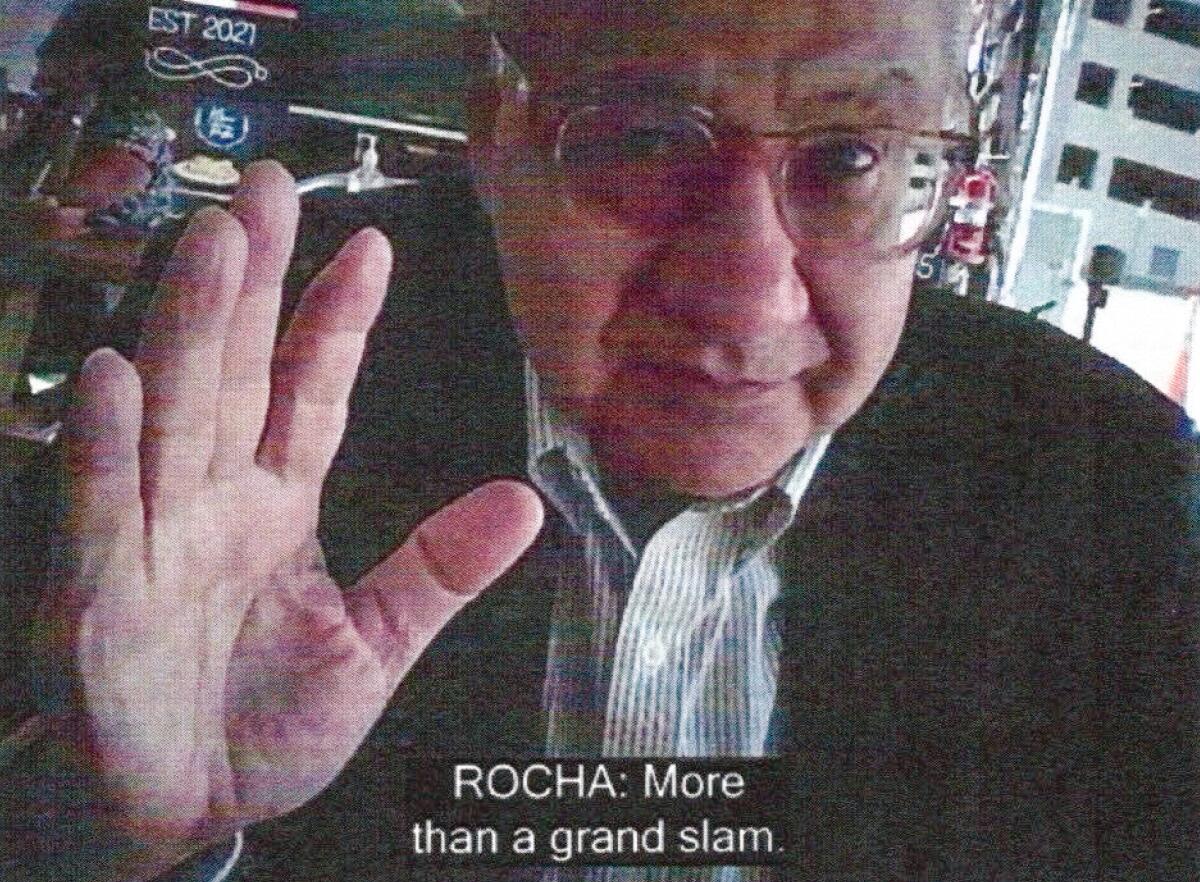 Esta imagen proporcionada por el Departamento de Justicia muestra a Manuel Rocha 