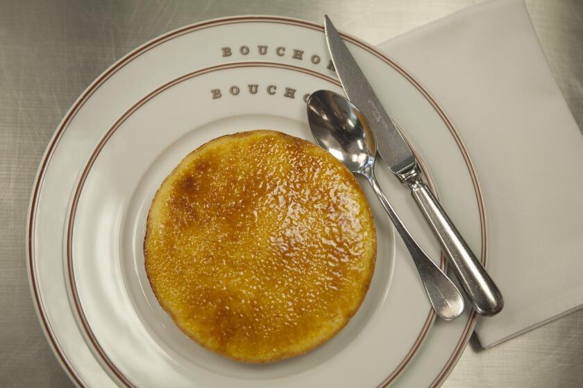 Alen Ramos, Pastry Chef at Bouchon Beverly Hills, created this pomme d'amour, a custard tart. Recipe.