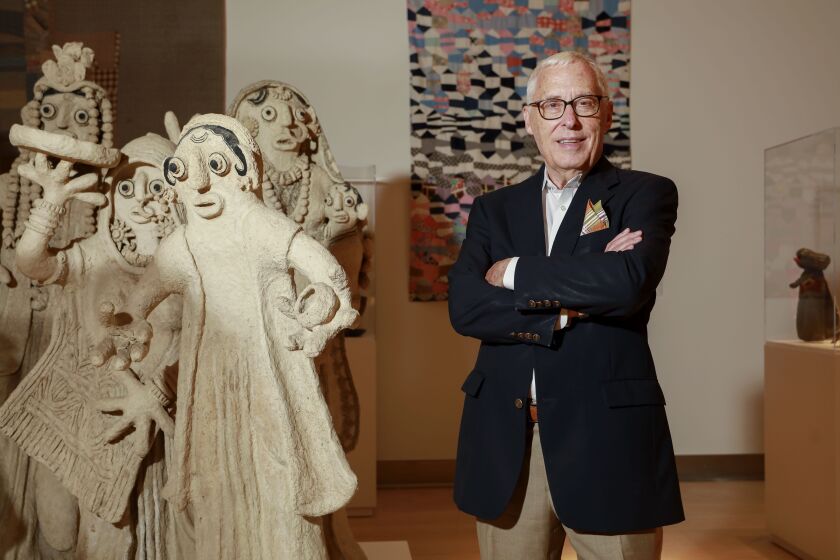 Mingei Executive Director and CEO Rob Sidner stands in the museum on Tuesday, August 23, 2021 Balboa Park. The Mengei will reopen on Sept. 3 after three years and a $55 million reimagination project.(Photo by Sandy Huffaker for The San Diego Union-Tribune)