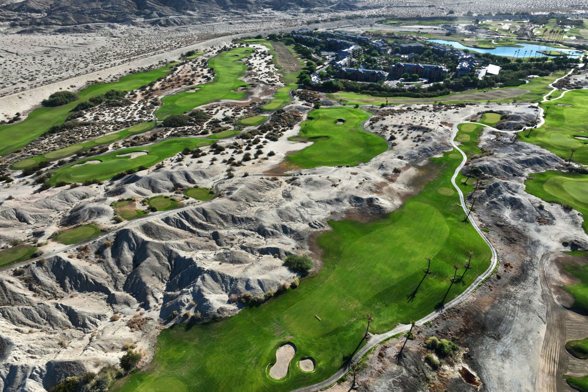 A golf course in a desert