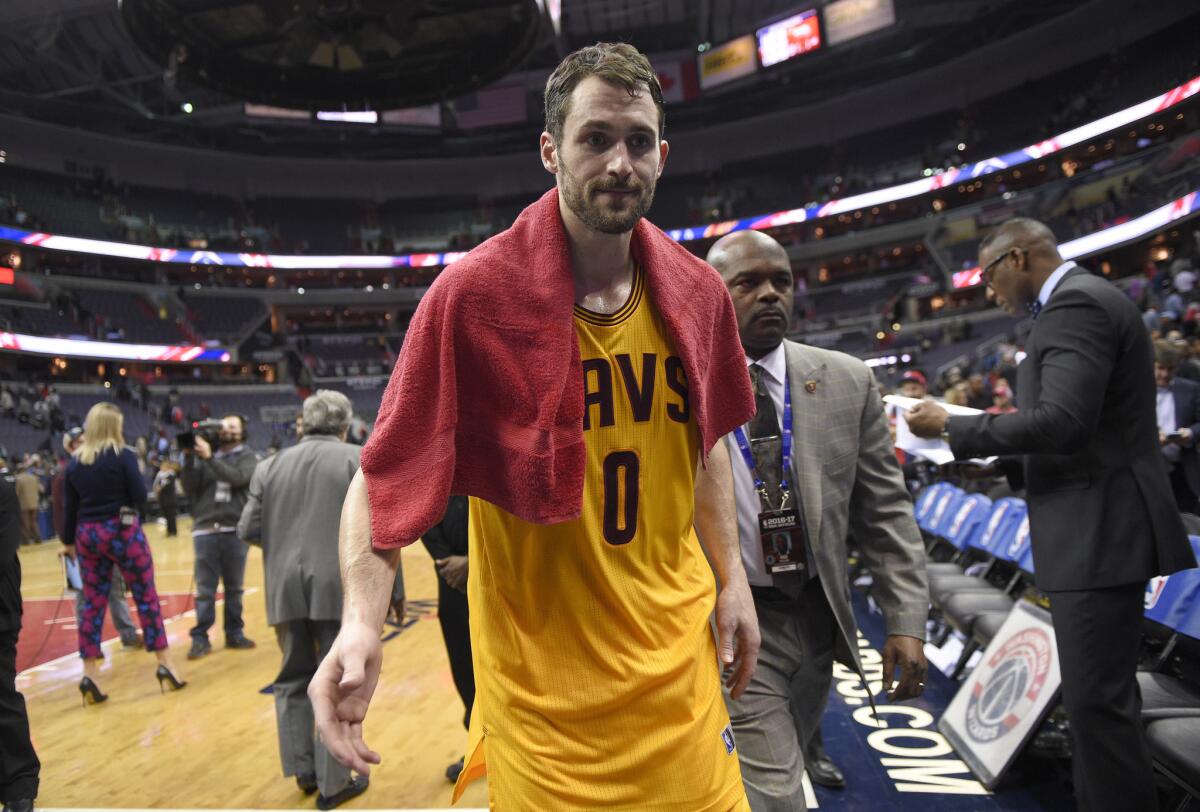 Cleveland forward Kevin Love is having his best season with the Cavaliers this year.