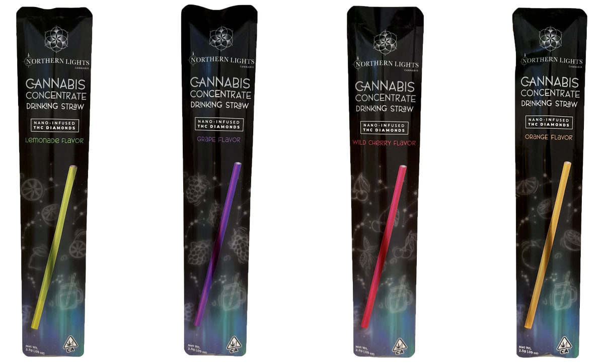 Four individually packaged cannabis-infused straws