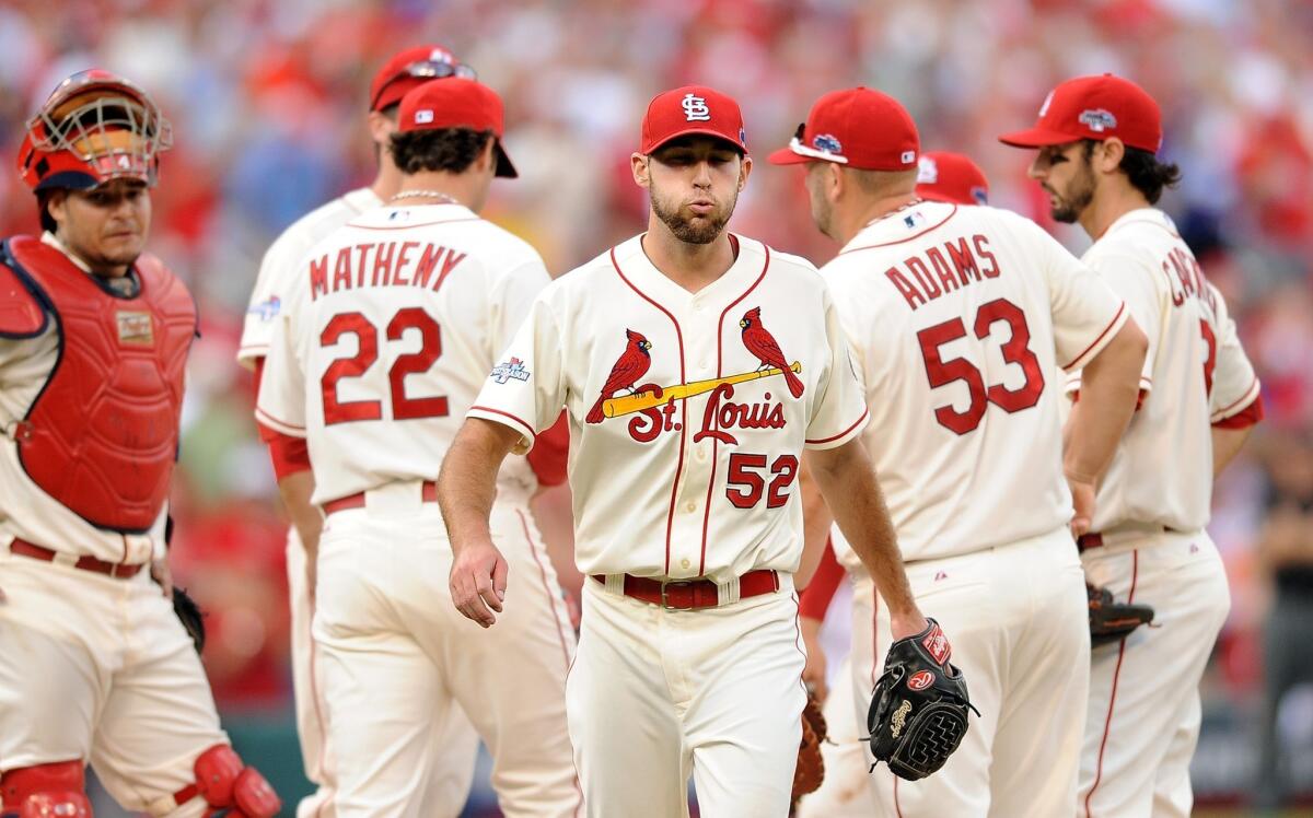 St. Louis Cardinals starter Michael Wacha will try to close out the National League Championship Series against the Dodgers on Friday.