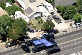 Federal investigators serving a search warrant on a Reseda home on Thursday discovered explosive-making materials, leading to the bomb squad being deployed and the neighborhood closed off until any potential danger is neutralized, FBI officials said.