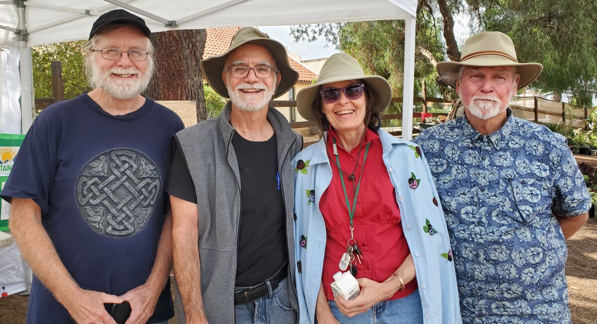 Sustainable Ramona members are, from left, Walt Sindewald, Bill and Beth Prinz, and Rob Lewallen.