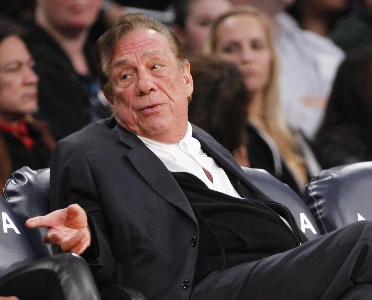 Donald Sterling watches the Clippers play on Dec. 19, 2011.