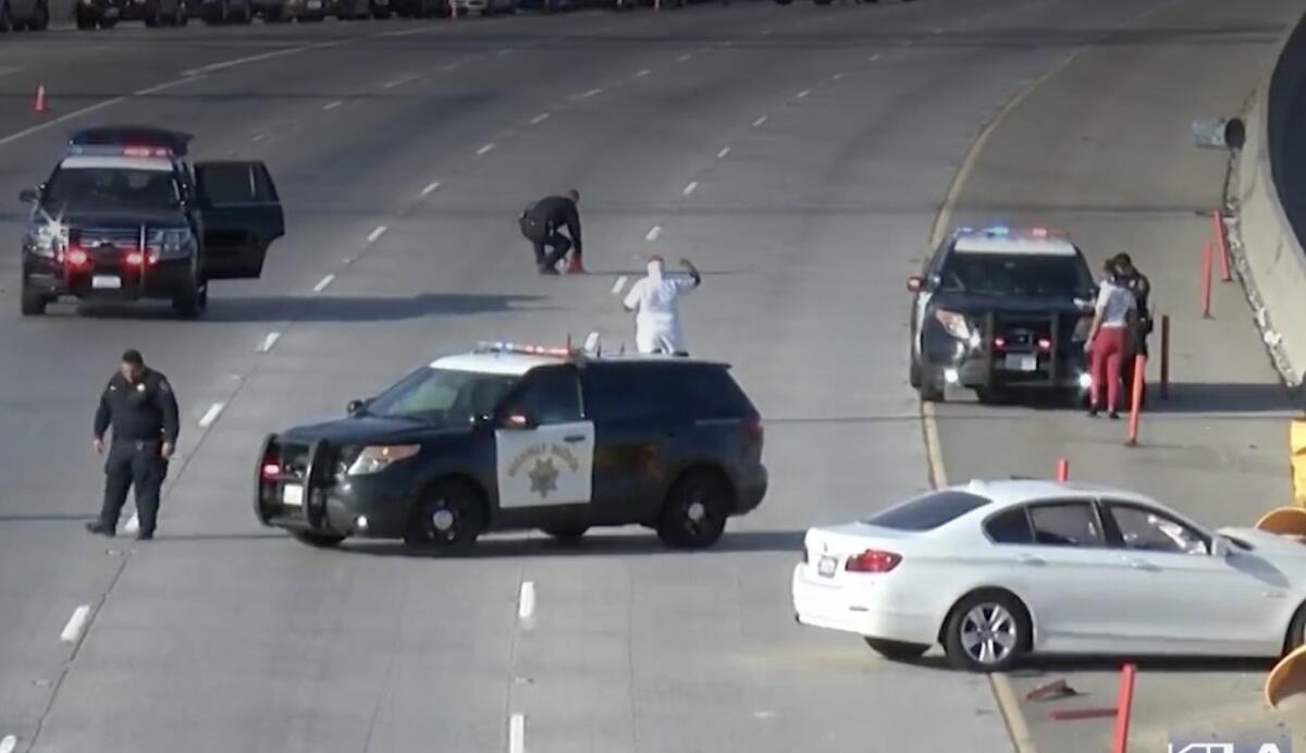 California Highway Patrol is investigating two shootings that occurred on the 605 Freeway