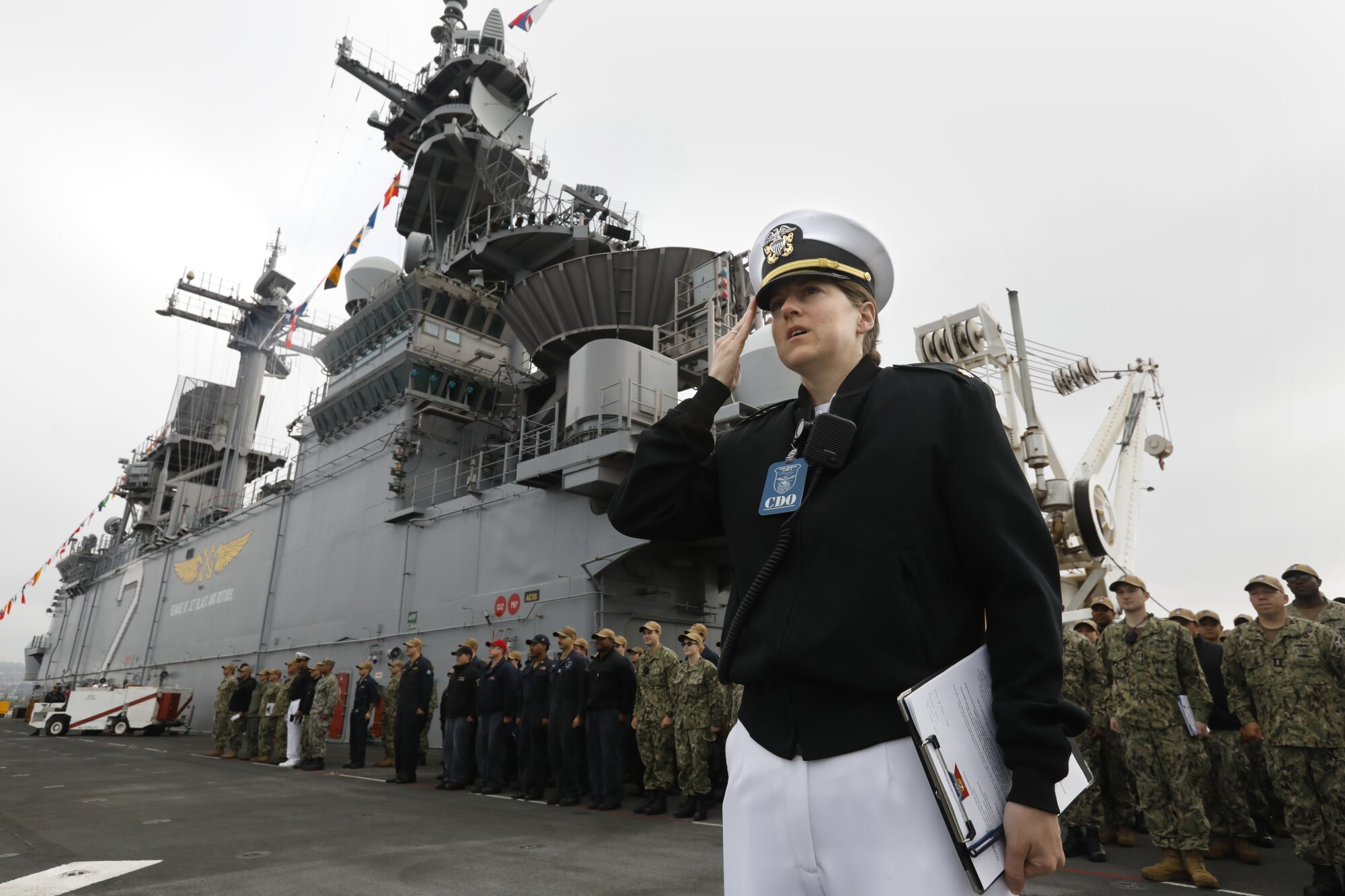Lt. Cmdr. Caroline Stanton takes over command on the Essex.
