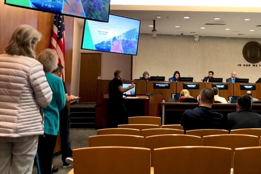 Residents and cannabis proprietors line up Tuesday to talk with the Costa Mesa City Council about revising its 2021 retail cannabis laws.