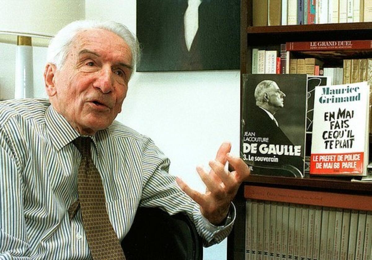 Both Nicolas Sarkozy, president of France, and Daniel Cohn-Bendit, the leader of the 1968 uprising, praised Maurice Grimaud, who urged restraint and the opening of a dialogue.