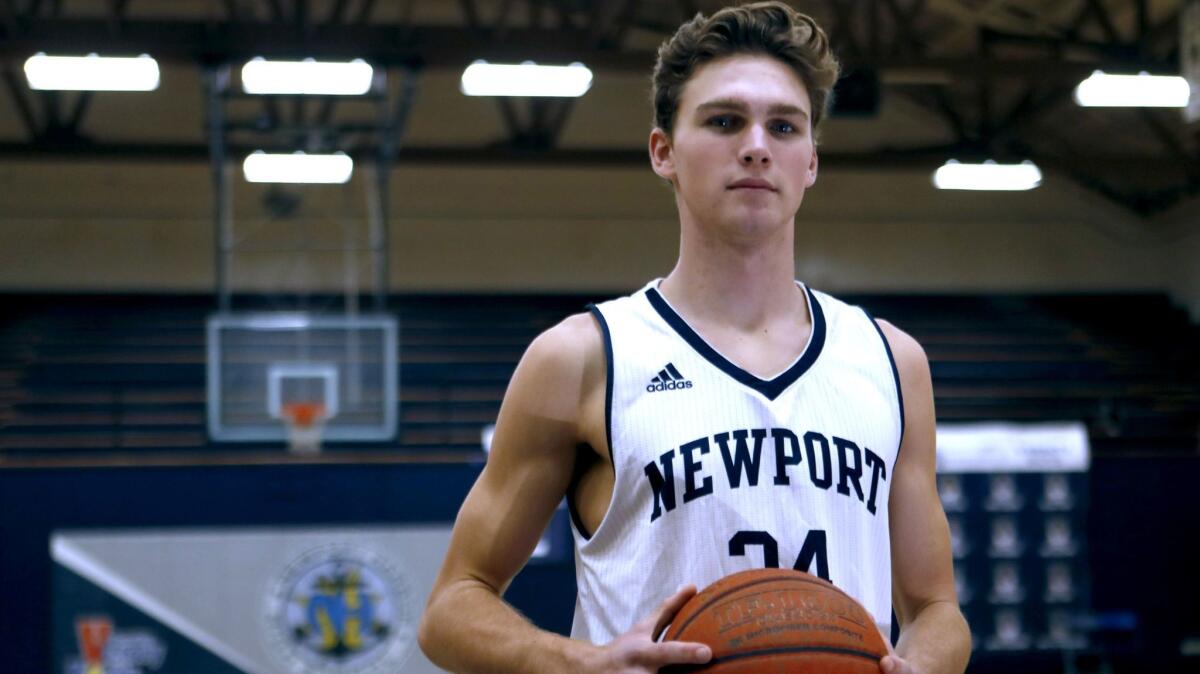 Newport Harbor High junior forward Dayne Chalmers is the Daily Pilot High School Male Athlete of the Week.